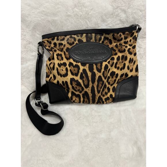 Dolce & Gabbana Leopard Print Crossbody Bag - Picture 1 of 8
